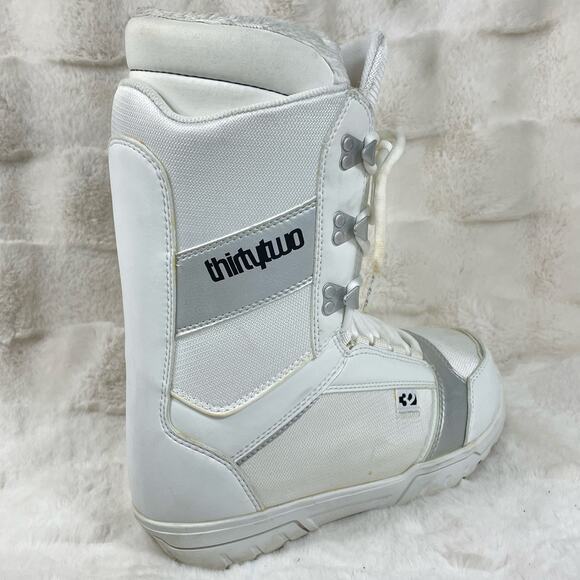 🔥Thirty Two Women’s 7 Walker Snowboard Boots White- Gray Comfort Fit Soft - Picture 6 of 13